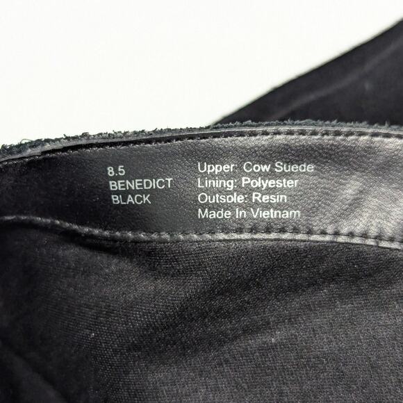 Sole Society Benedict Black Suede Knee High Boots Heeled Western Womens 8.5 - Picture 5 of 5